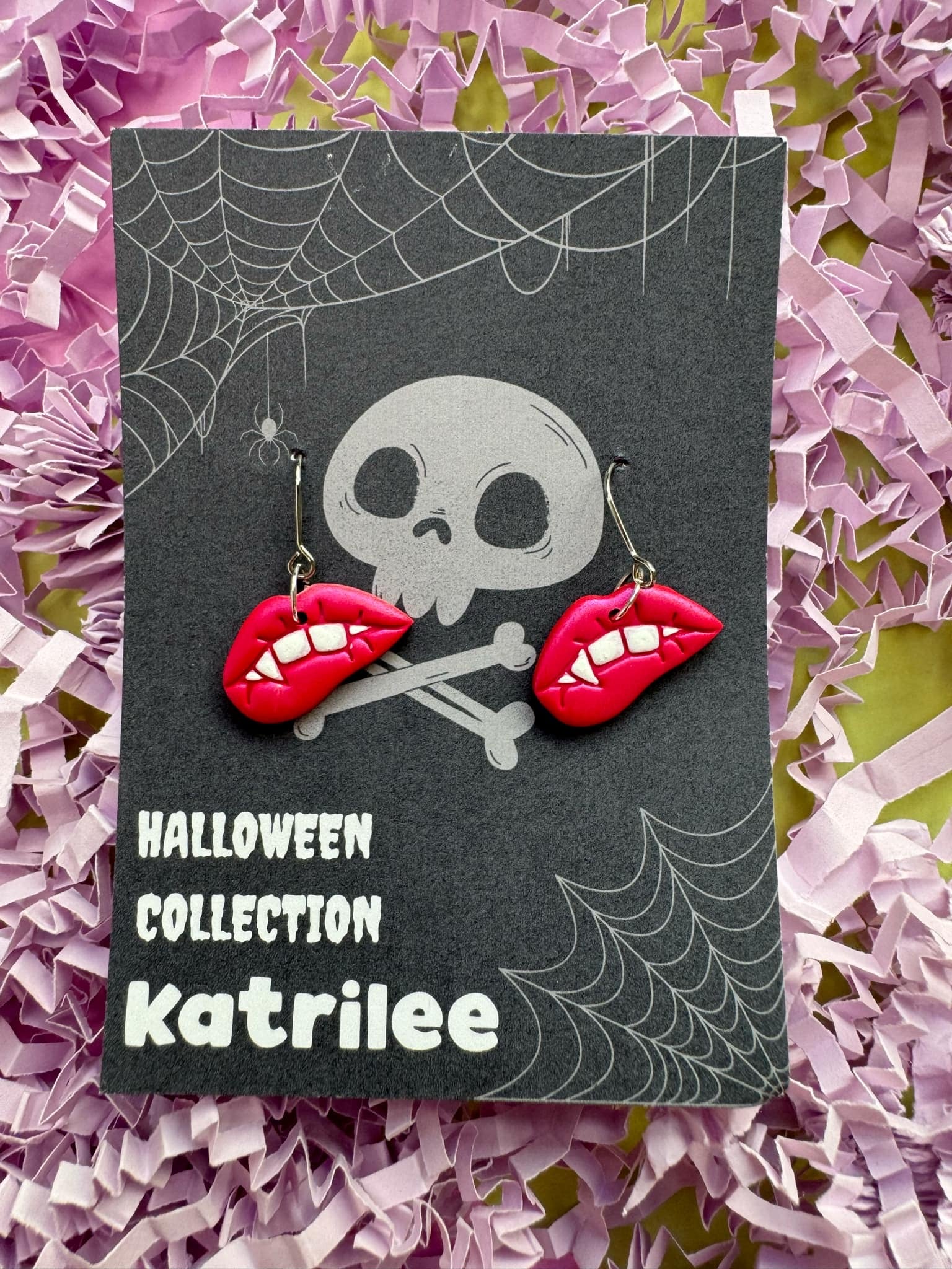 Vampire Lip Dangle Earrings