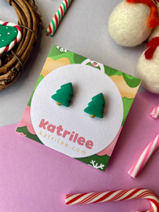 Christmas Christmas Tree Stud Earrings