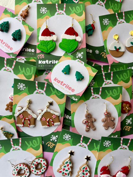 Christmas Christmas Tree Stud Earrings