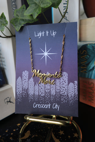 Officially Licenced Crescent City Memento Mori Necklace - Gold and Silver