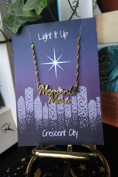 Officially Licenced Crescent City Memento Mori Necklace - Gold and Silver